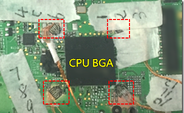BGA錫裂，使用應變片(Strain Gauge)量測電路板到底哪個環節產生較大變形量