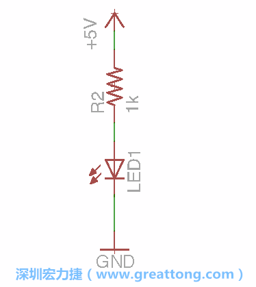 如圖所示放置一個開關（switch）、10K電阻器（10k resistor）和0.1μF的電容（0.1μF capacitor），并把開關的一端連到接地端上。